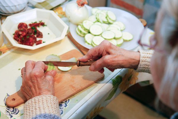 Even something as simple as chopping up food on a regular basis can be enough exercise to help protect older people from showing signs of dementia, a new study suggest